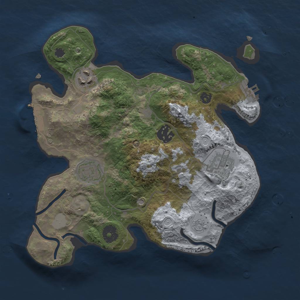 Rust Map: Procedural Map, Size: 2700, Seed: 4234, 12 Monuments