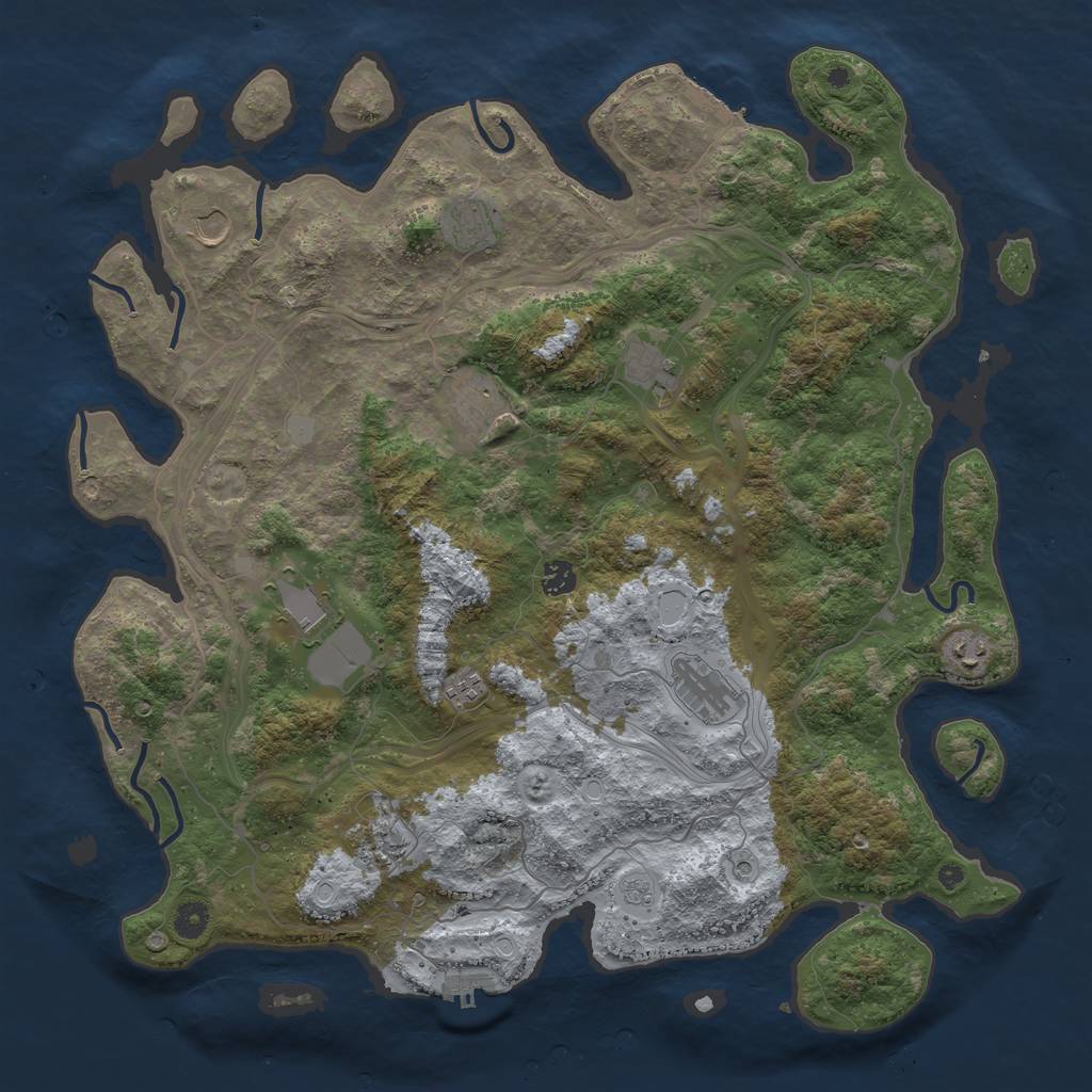 Rust Map: Procedural Map, Size: 4500, Seed: 271, 19 Monuments