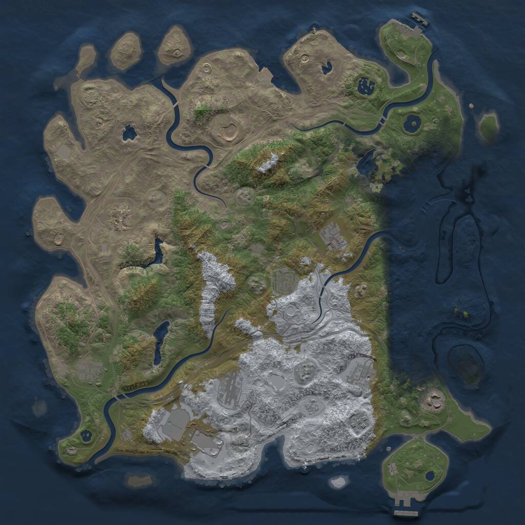 Rust Map: Procedural Map, Size: 4500, Seed: 271, 17 Monuments