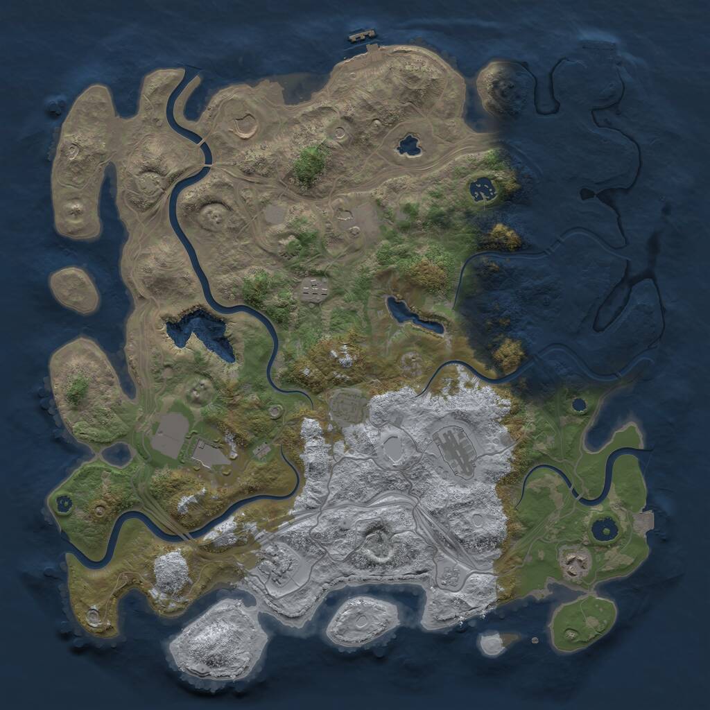 Rust Map: Procedural Map, Size: 4300, Seed: 1549383875, 15 Monuments