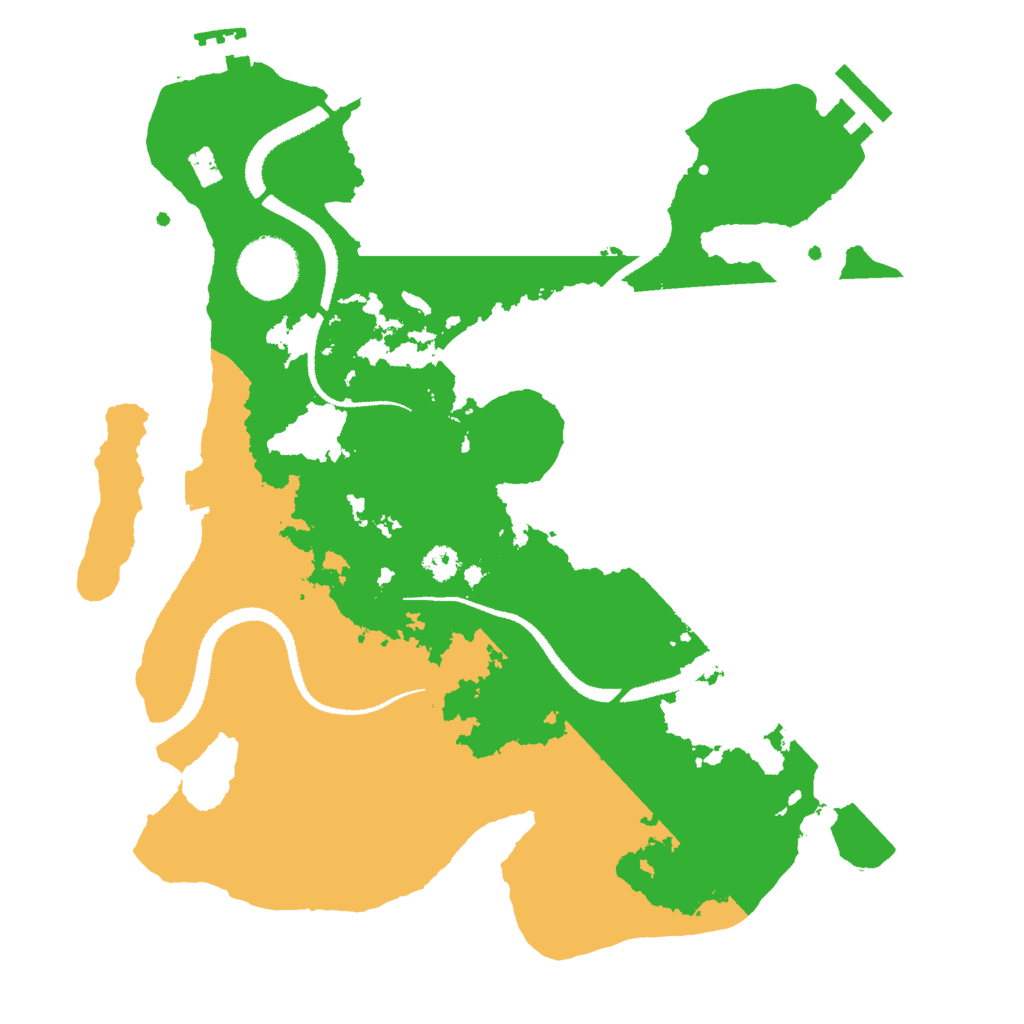 Biome Rust Map: Procedural Map, Size: 3000, Seed: 332121