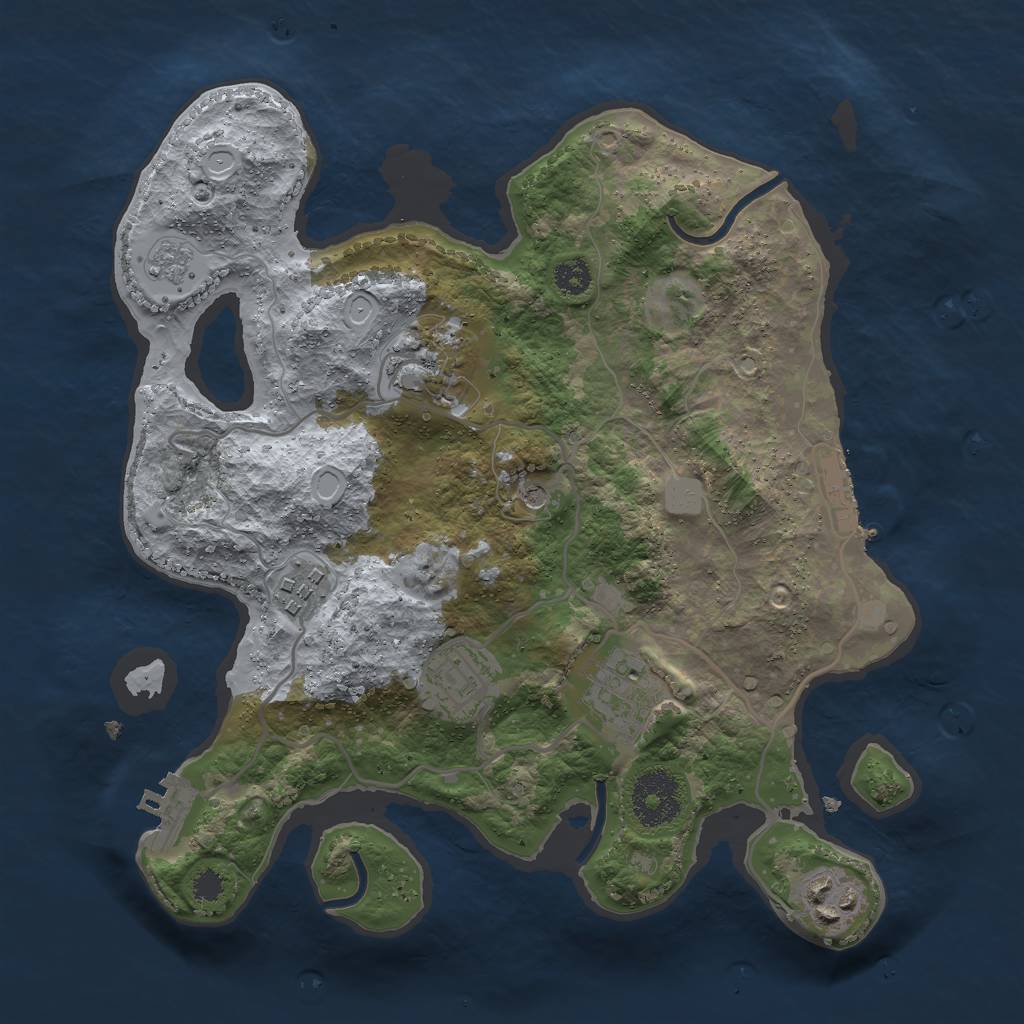 Rust Map: Procedural Map, Size: 2900, Seed: 889106002, 14 Monuments