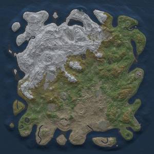 Thumbnail Rust Map: Procedural Map, Size: 4500, Seed: 7298265, 20 Monuments