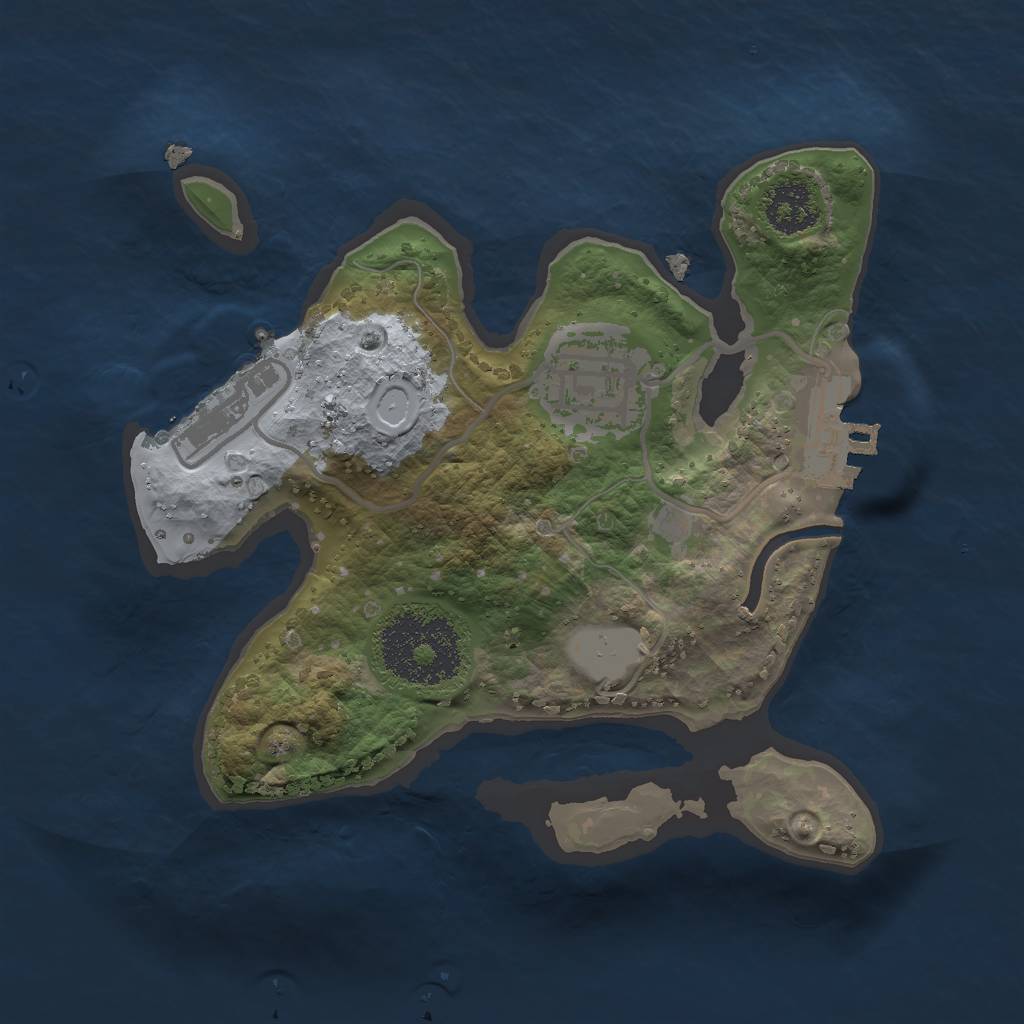 Rust Map: Procedural Map, Size: 2000, Seed: 142183144, 8 Monuments