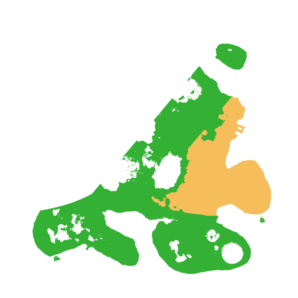 Biome Rust Map: Procedural Map, Size: 2500, Seed: 345435