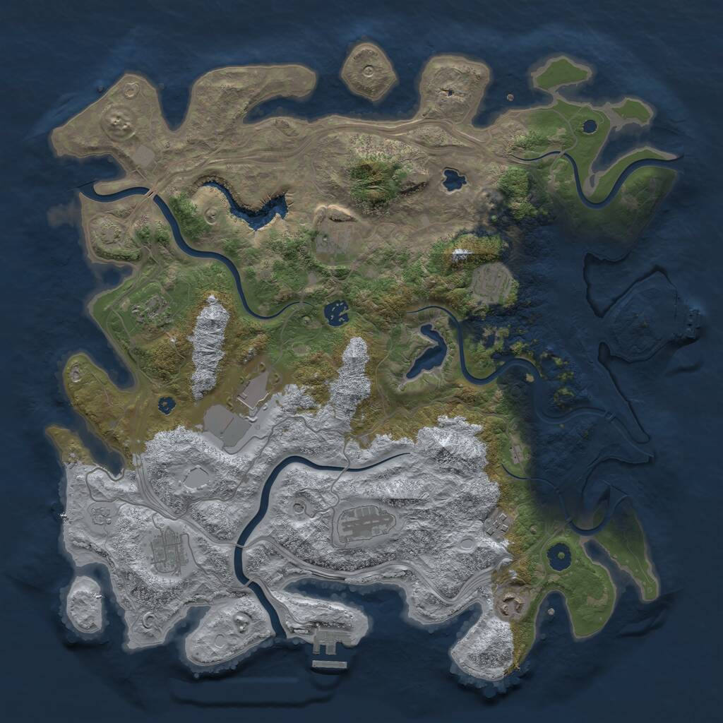 Rust Map: Procedural Map, Size: 4250, Seed: 260123, 15 Monuments