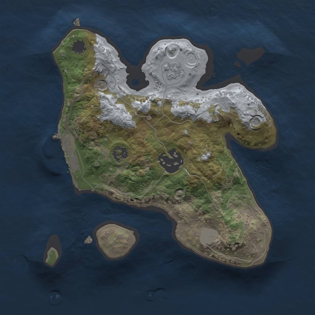 Rust Map: Procedural Map, Size: 2000, Seed: 1622829320, 7 Monuments