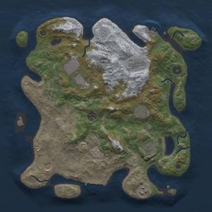 Thumbnail Rust Map: Procedural Map, Size: 3500, Seed: 2054337546, 18 Monuments