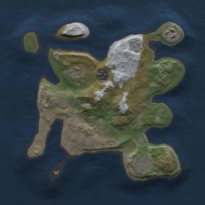 Thumbnail Rust Map: Barren, Size: 2500, Seed: 1797556591, 7 Monuments