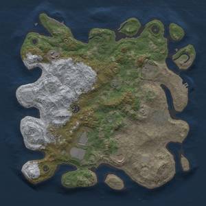 Thumbnail Rust Map: Procedural Map, Size: 3600, Seed: 609177168, 16 Monuments