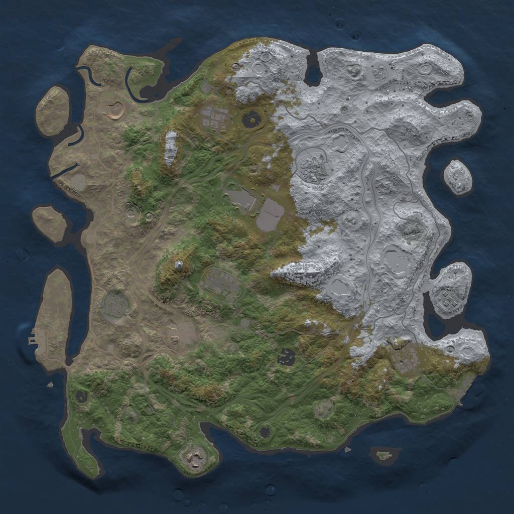 Rust Map: Procedural Map, Size: 4250, Seed: 96367661, 20 Monuments