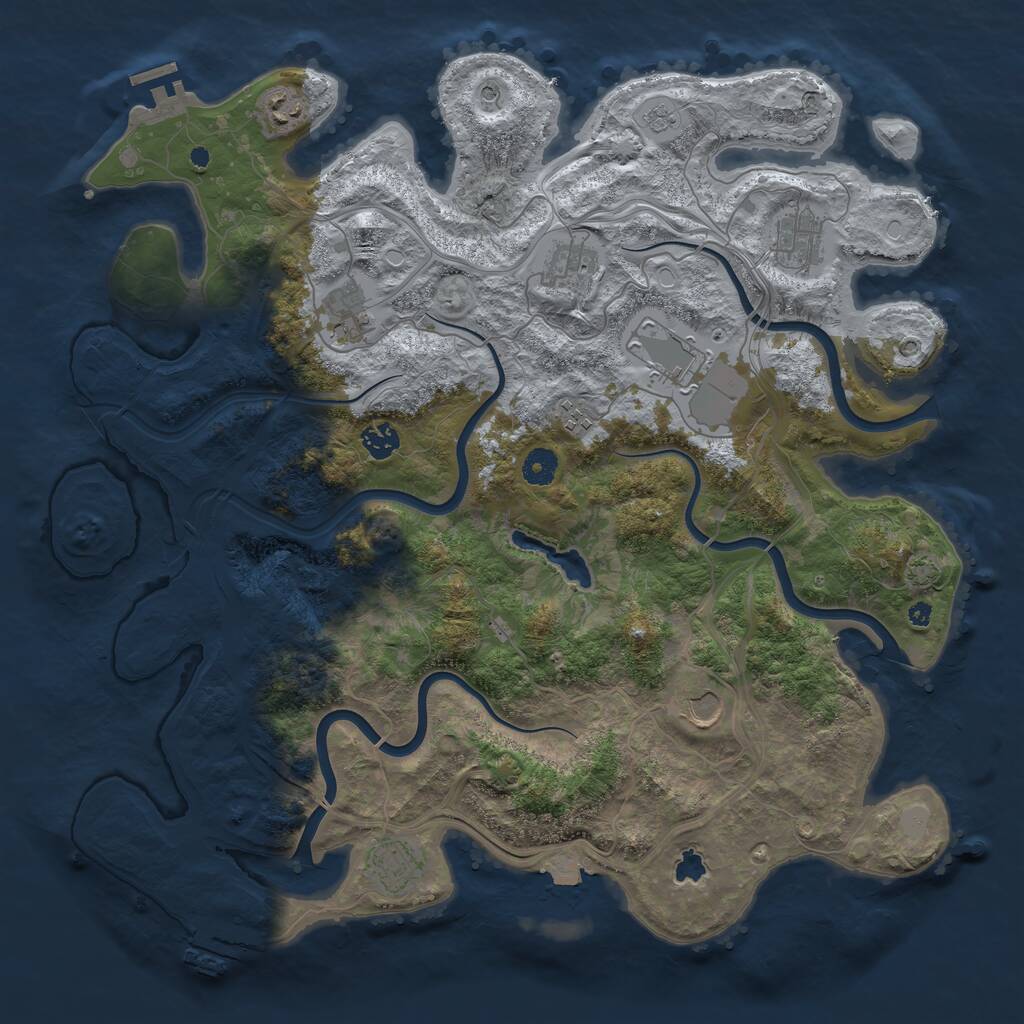 Rust Map: Procedural Map, Size: 4250, Seed: 22484, 15 Monuments