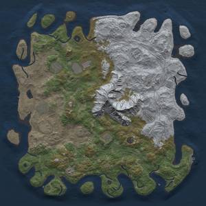 Thumbnail Rust Map: Procedural Map, Size: 5000, Seed: 592345, 19 Monuments