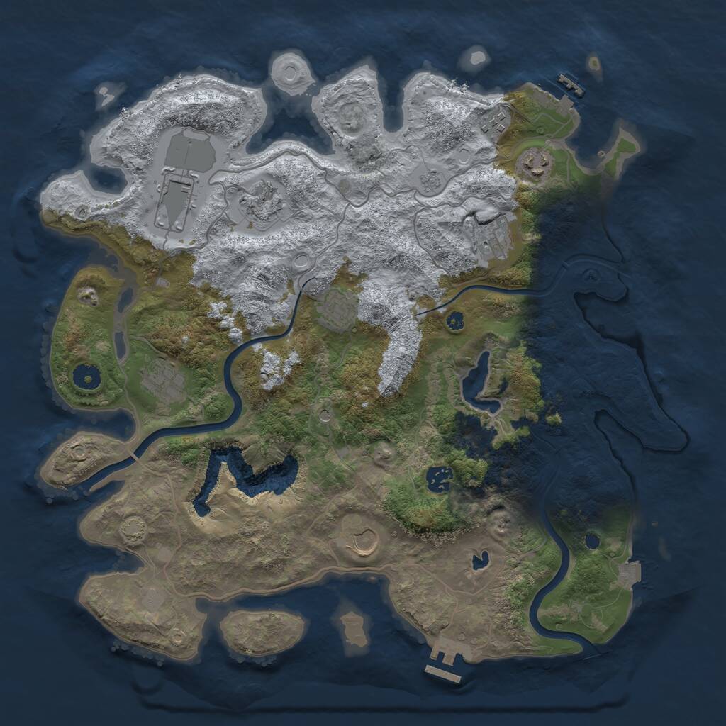 Rust Map: Procedural Map, Size: 4000, Seed: 1554198781, 15 Monuments