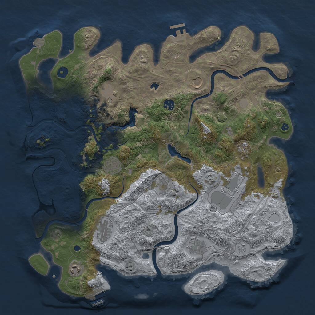 Rust Map: Procedural Map, Size: 4250, Seed: 960981284, 17 Monuments