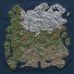 Thumbnail Rust Map: Procedural Map, Size: 4800, Seed: 135202220, 20 Monuments