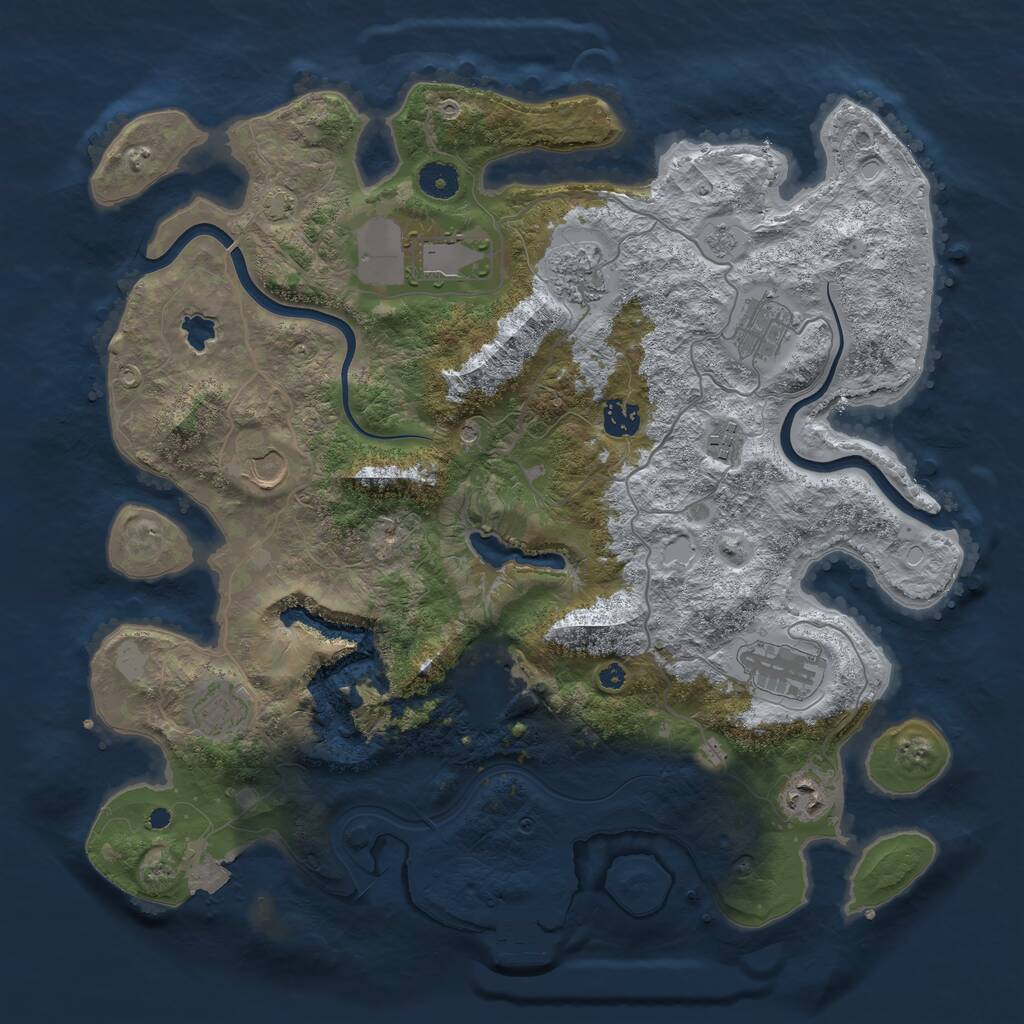 Rust Map: Procedural Map, Size: 4000, Seed: 653735755, 15 Monuments