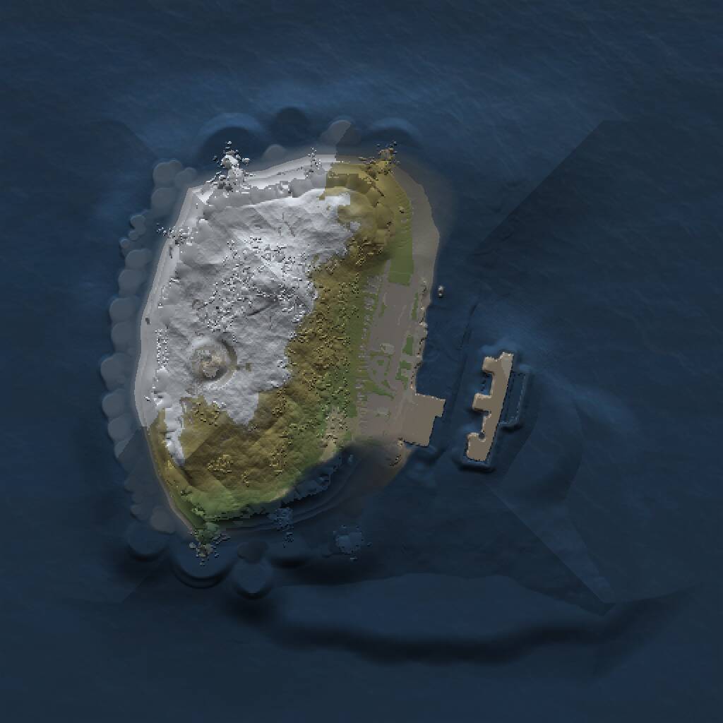 Rust Map: Procedural Map, Size: 1000, Seed: 5418625, 2 Monuments