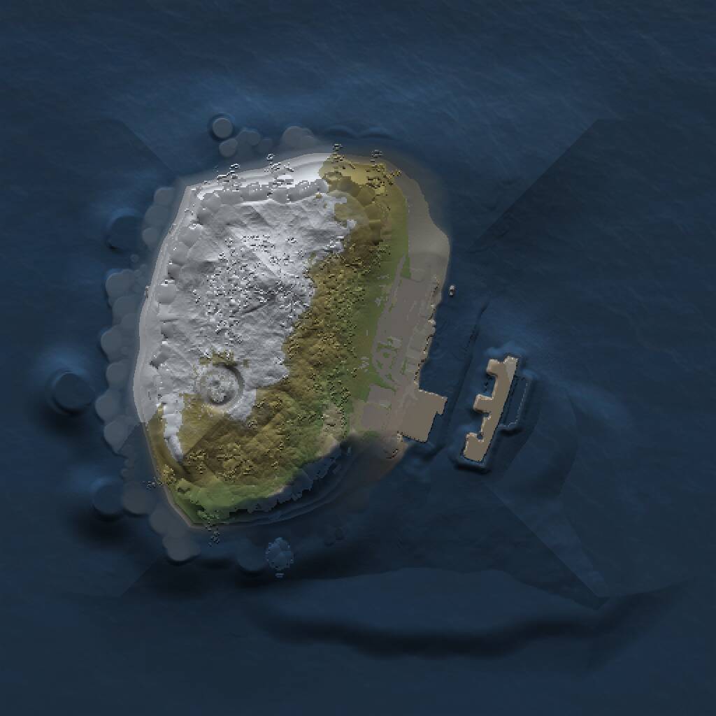 Rust Map: Procedural Map, Size: 1000, Seed: 5418625, 2 Monuments