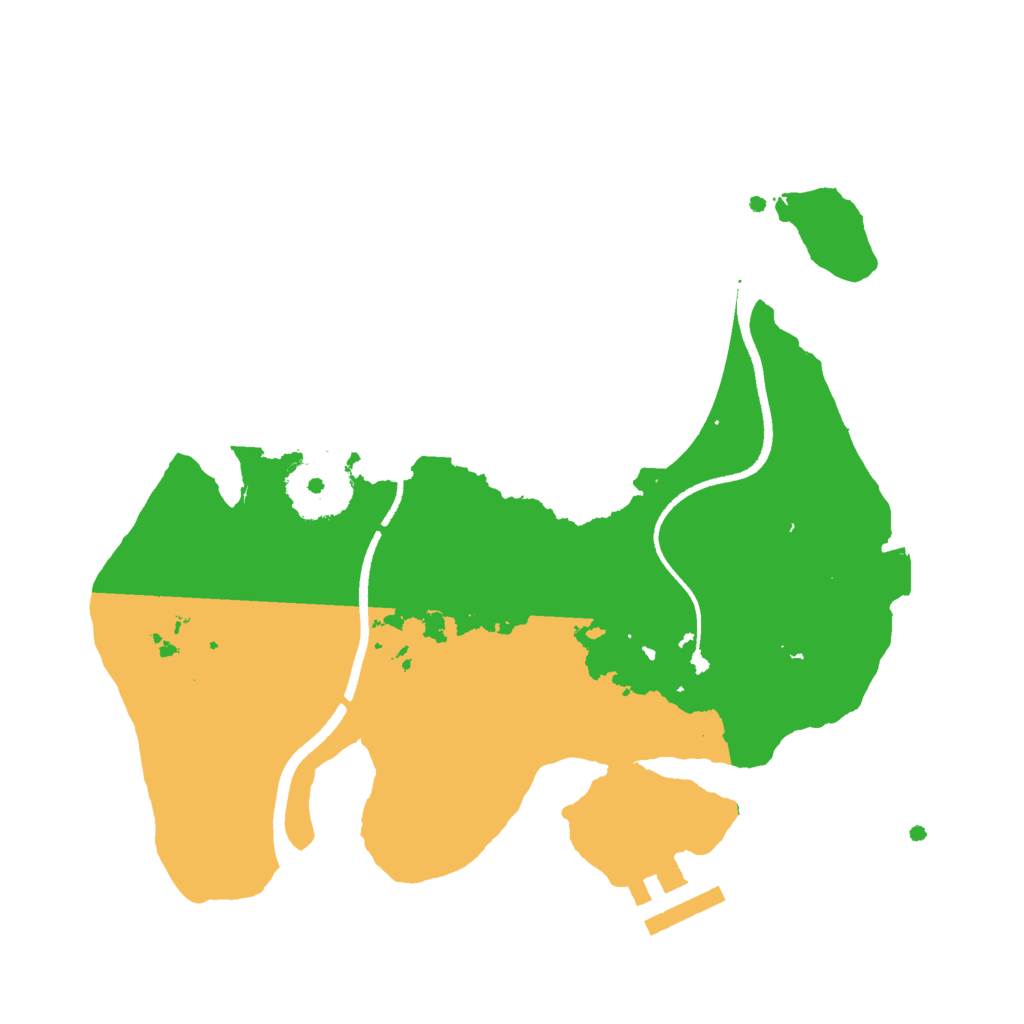 Biome Rust Map: Procedural Map, Size: 2500, Seed: 56614306