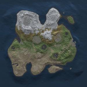 Thumbnail Rust Map: Procedural Map, Size: 2500, Seed: 56614306, 10 Monuments