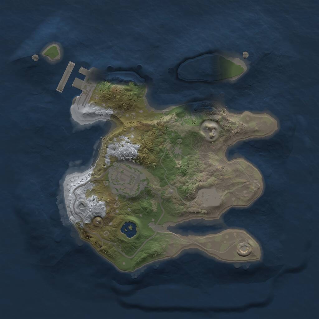Rust Map: Procedural Map, Size: 2000, Seed: 289572092, 3 Monuments