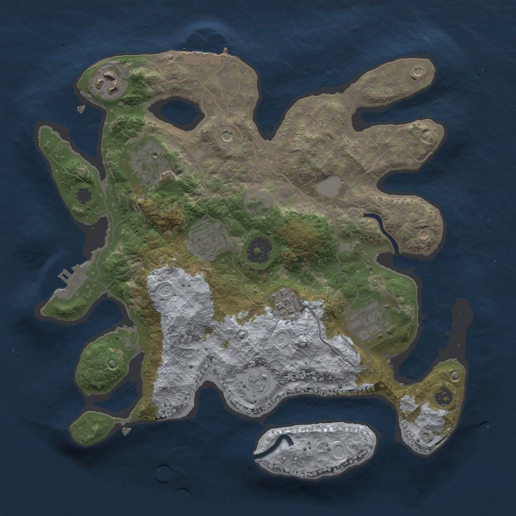 Rust Map: Procedural Map, Size: 3000, Seed: 11288, 14 Monuments