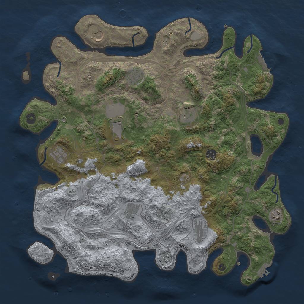 Rust Map: Procedural Map, Size: 4250, Seed: 25359, 19 Monuments