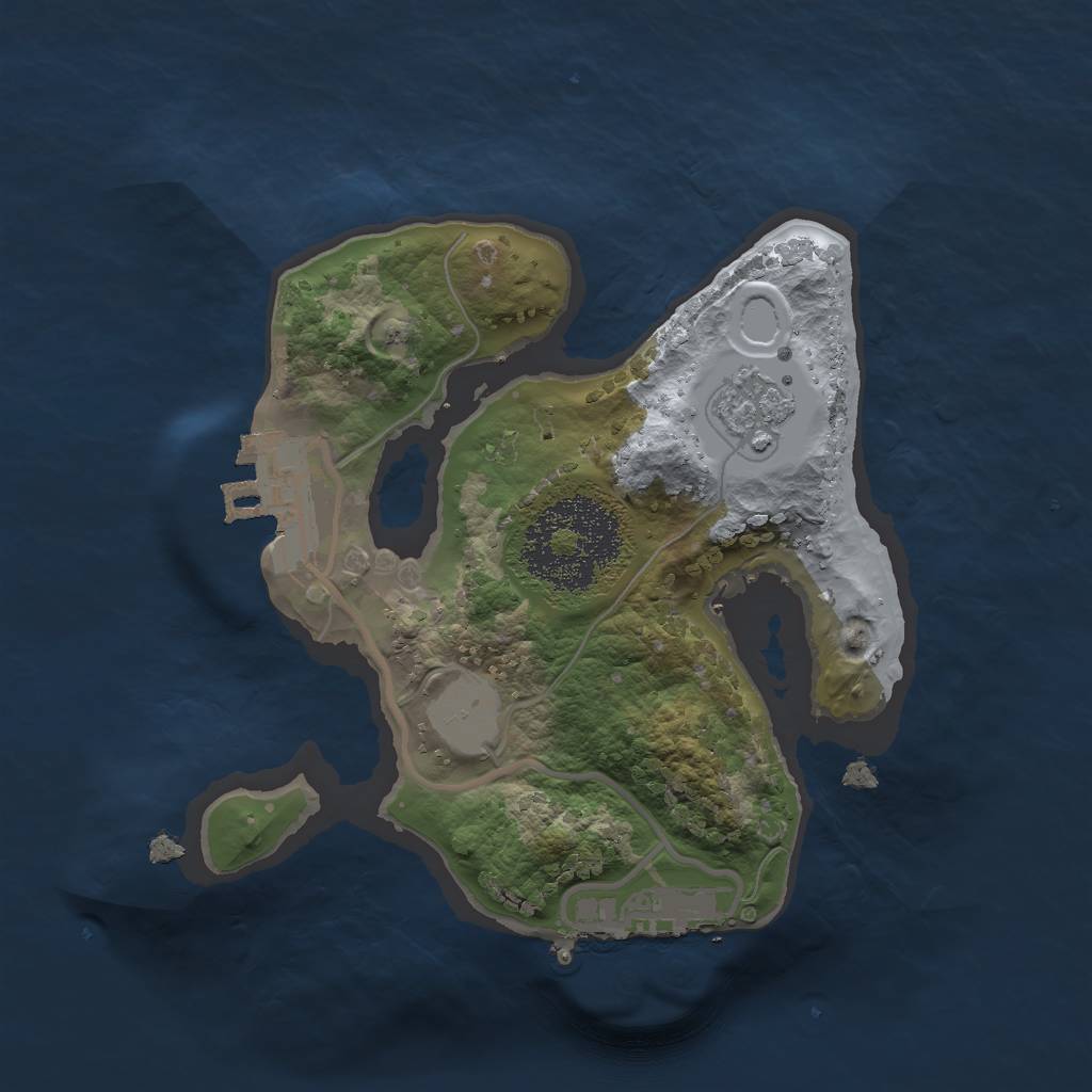 Rust Map: Procedural Map, Size: 1700, Seed: 1328757773, 8 Monuments