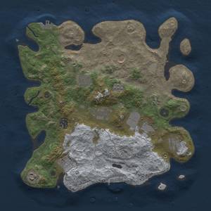 Thumbnail Rust Map: Procedural Map, Size: 3500, Seed: 2133157982, 19 Monuments