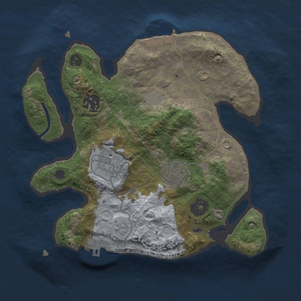 Rust Map: Procedural Map, Size: 2495, Seed: 1598161514, 11 Monuments