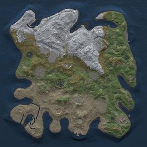 Thumbnail Rust Map: Procedural Map, Size: 3500, Seed: 1461330835, 19 Monuments