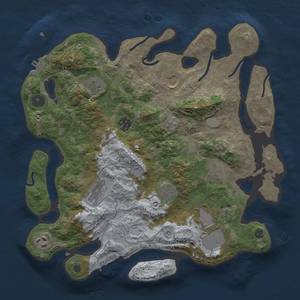 Thumbnail Rust Map: Procedural Map, Size: 3500, Seed: 1489835557, 18 Monuments