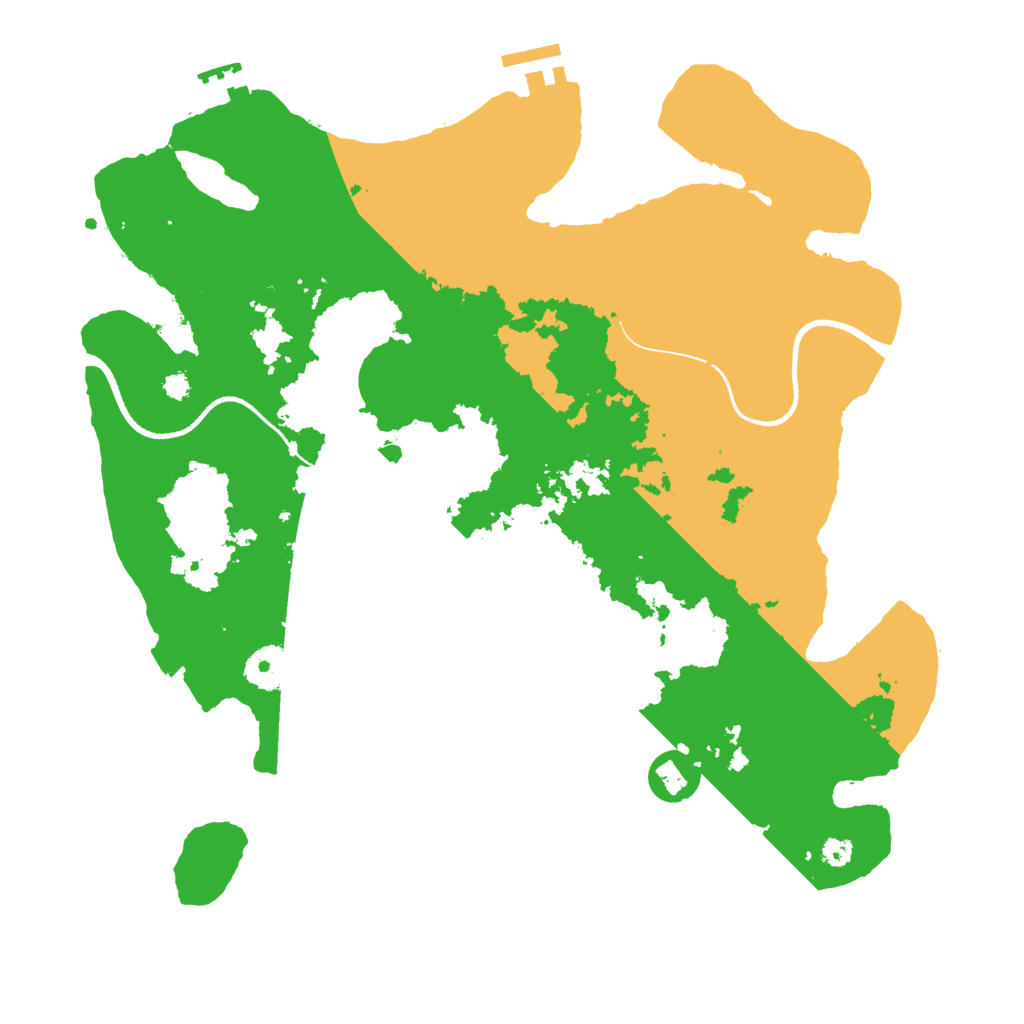 Biome Rust Map: Procedural Map, Size: 3500, Seed: 375625715