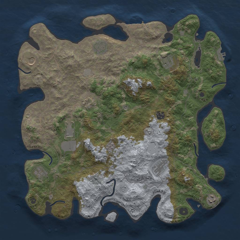 Rust Map: Procedural Map, Size: 4200, Seed: 19666, 19 Monuments