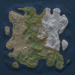 Thumbnail Rust Map: Procedural Map, Size: 3500, Seed: 1858682082, 19 Monuments