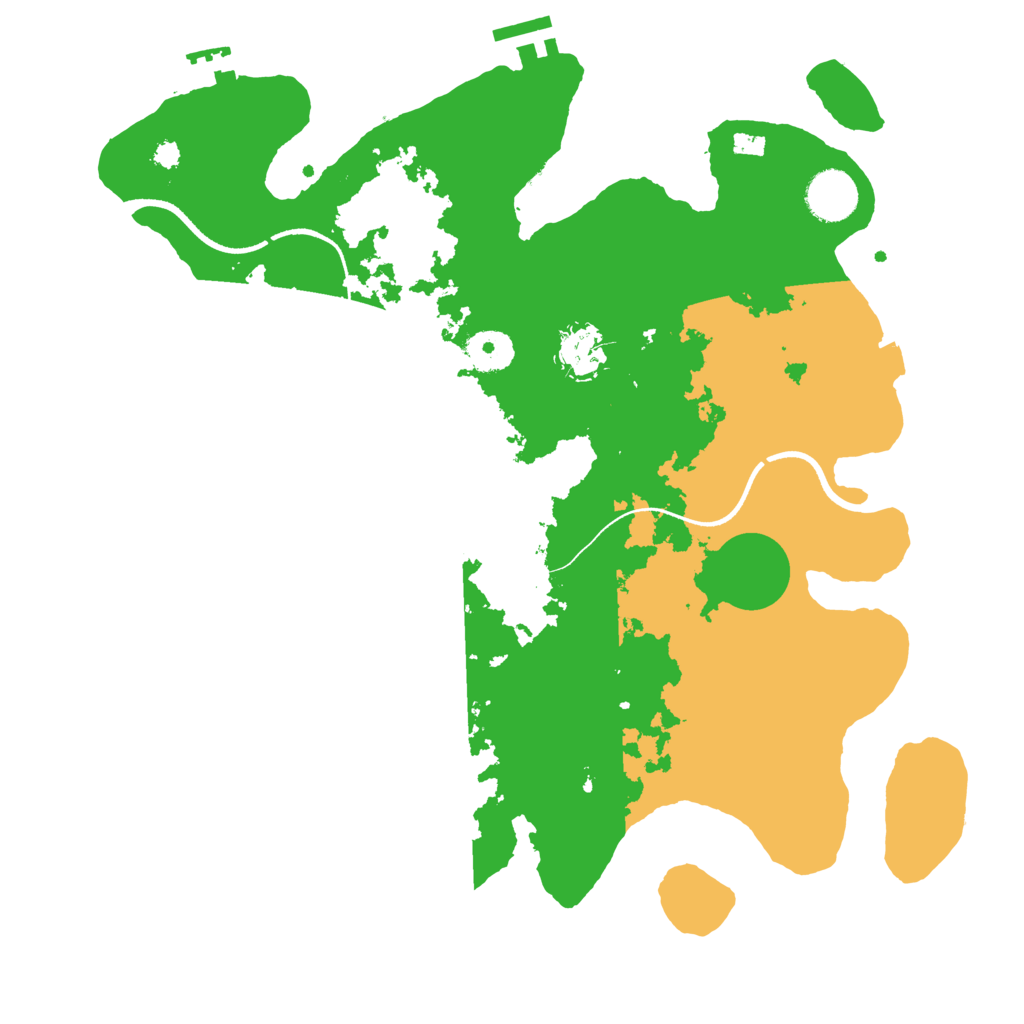 Biome Rust Map: Procedural Map, Size: 3500, Seed: 118392137