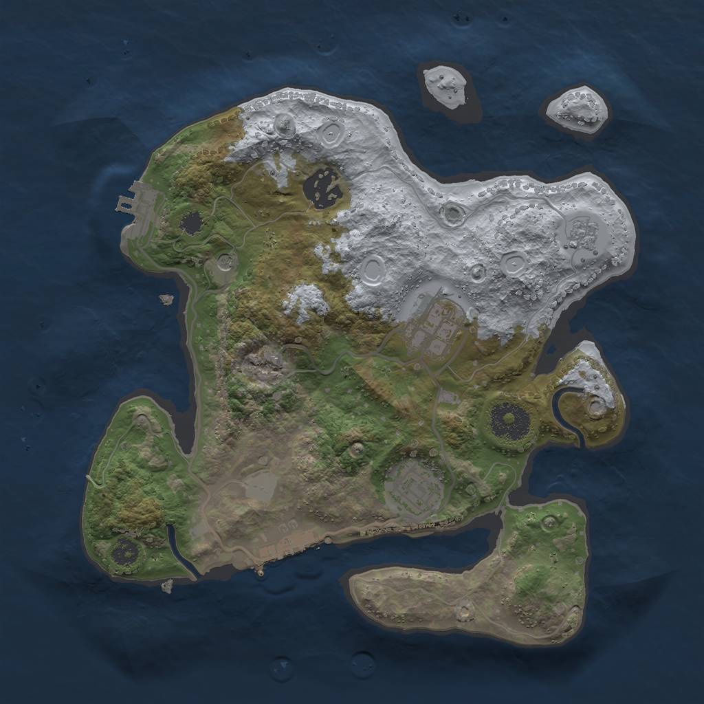 Rust Map: Procedural Map, Size: 2700, Seed: 481034112, 12 Monuments