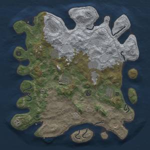 Thumbnail Rust Map: Procedural Map, Size: 4000, Seed: 1857766830, 17 Monuments