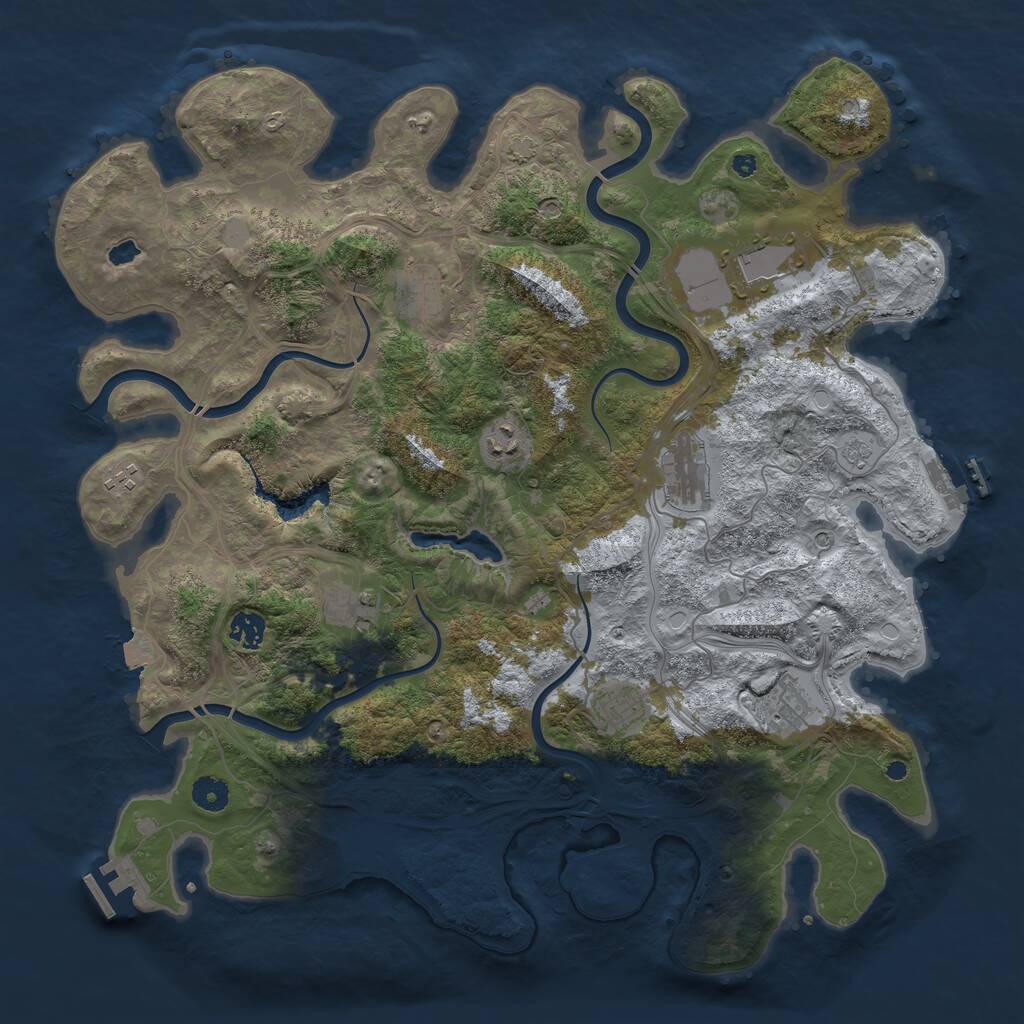 Rust Map: Procedural Map, Size: 4250, Seed: 406329971, 15 Monuments