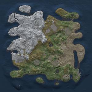 Thumbnail Rust Map: Procedural Map, Size: 3500, Seed: 1817311449, 18 Monuments