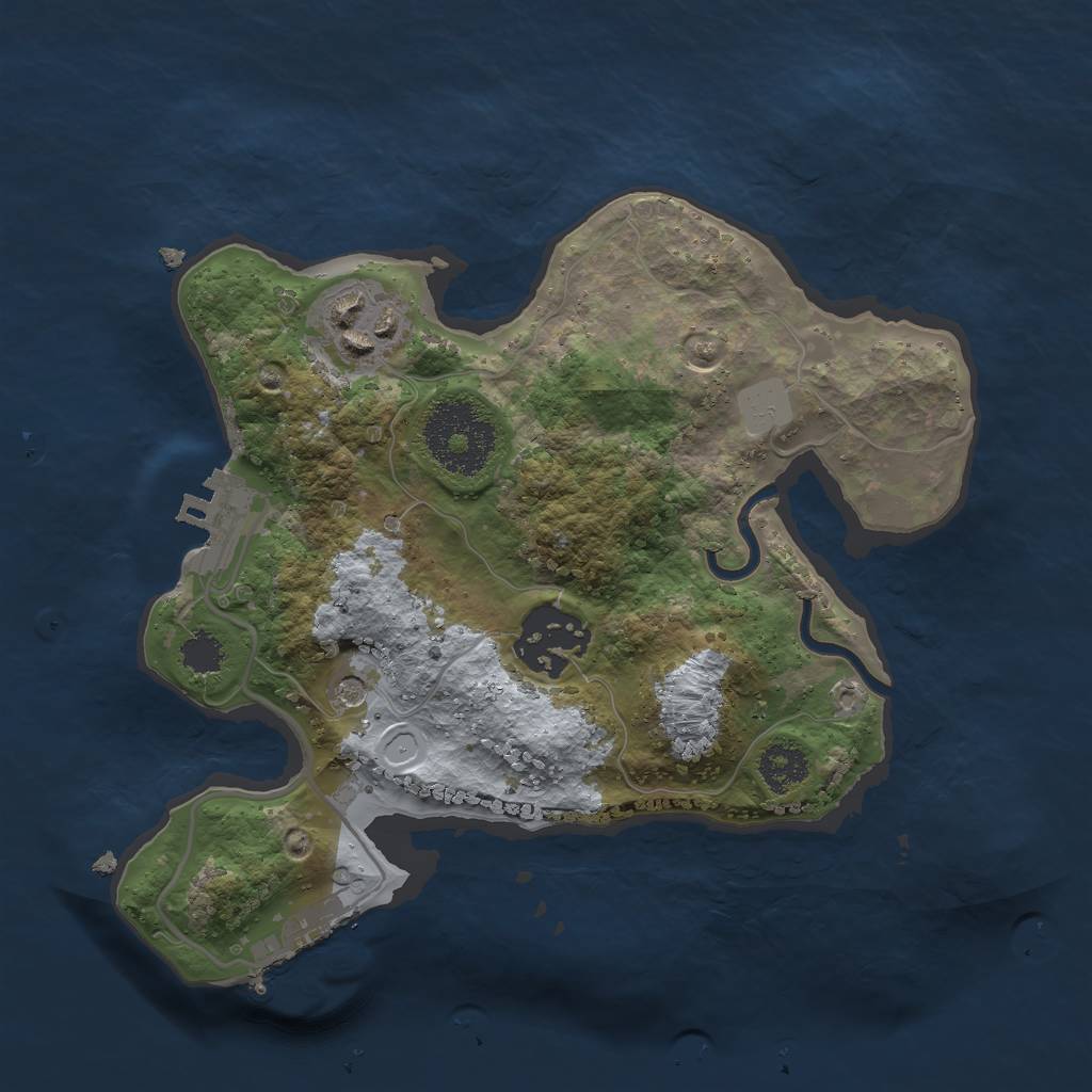 Rust Map: Procedural Map, Size: 2300, Seed: 44441111, 10 Monuments