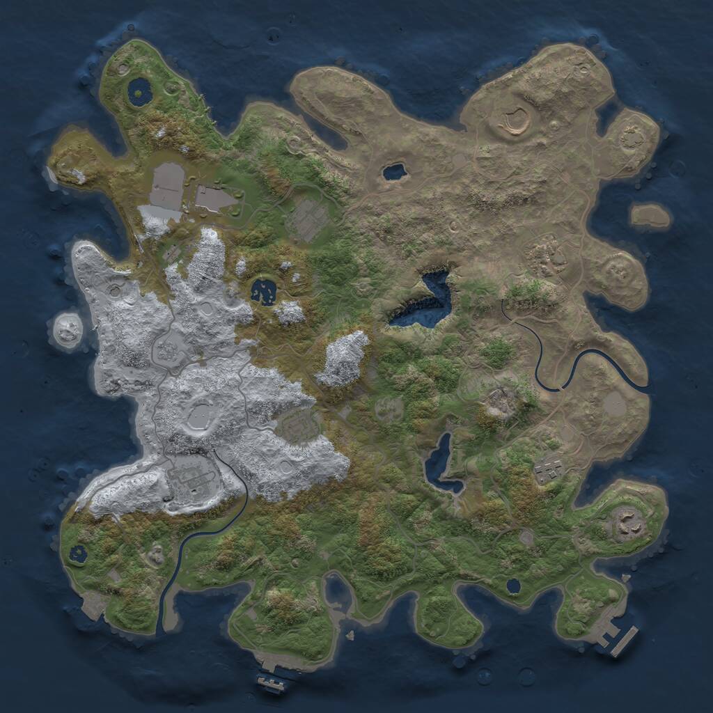 Rust Map: Procedural Map, Size: 4000, Seed: 1992112569, 15 Monuments