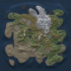 Thumbnail Rust Map: Procedural Map, Size: 3500, Seed: 2102554382, 19 Monuments