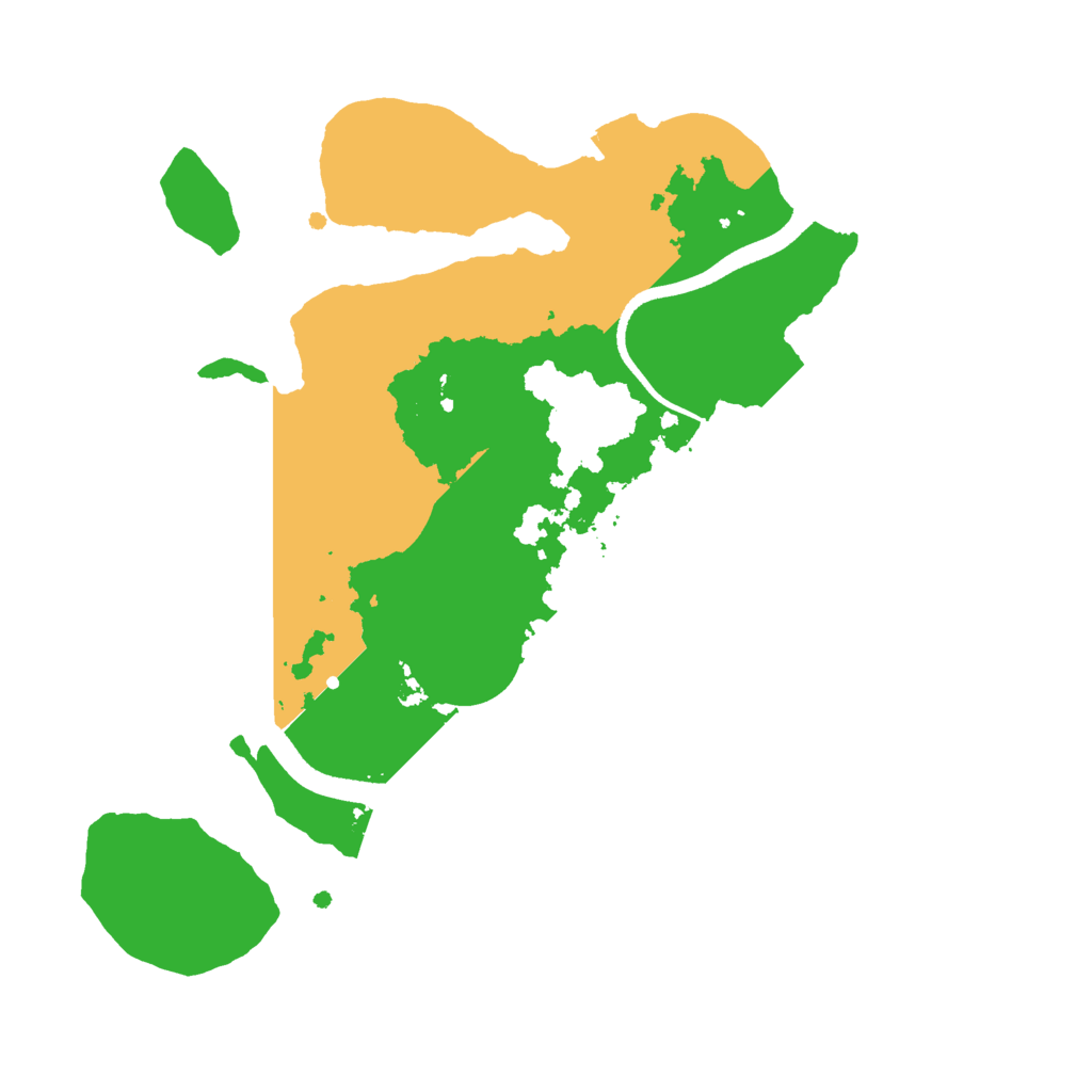 Biome Rust Map: Procedural Map, Size: 2500, Seed: 9876