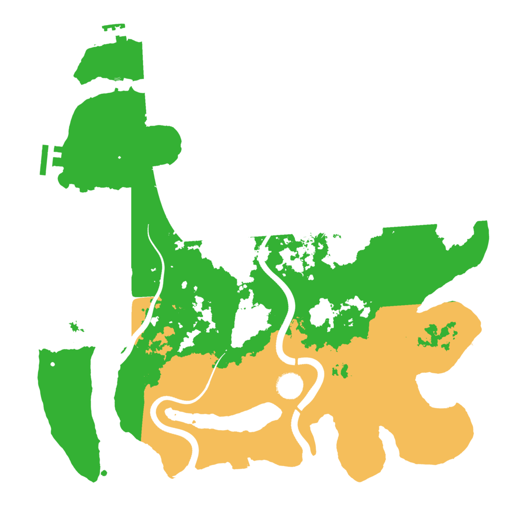 Biome Rust Map: Procedural Map, Size: 3500, Seed: 7463