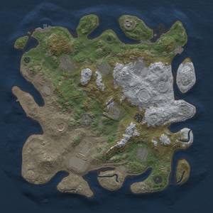 Thumbnail Rust Map: Procedural Map, Size: 3750, Seed: 2333323, 18 Monuments