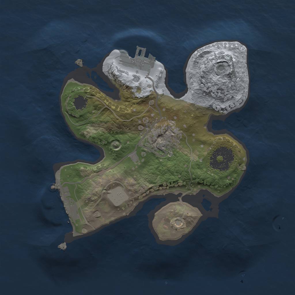 Rust Map: Procedural Map, Size: 1851, Seed: 13825, 7 Monuments