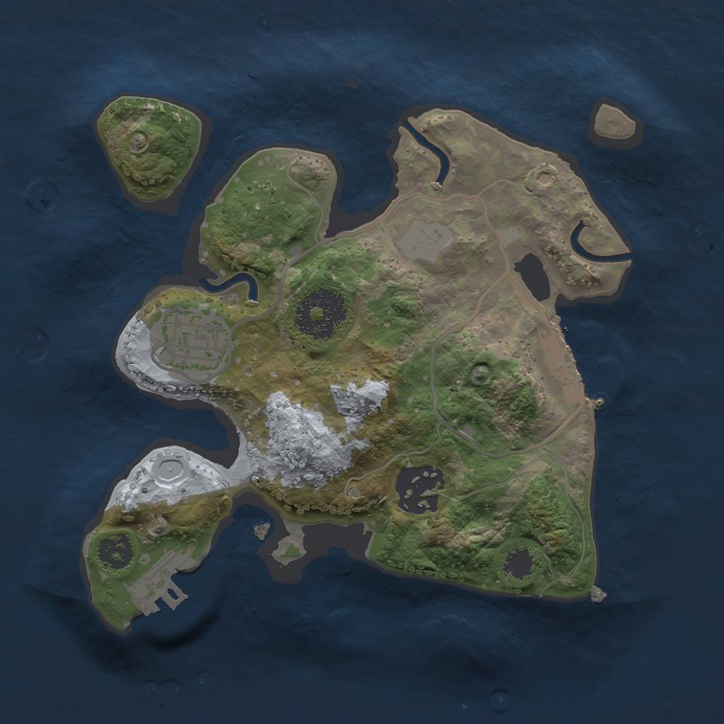 Rust Map: Procedural Map, Size: 2159, Seed: 13934, 9 Monuments