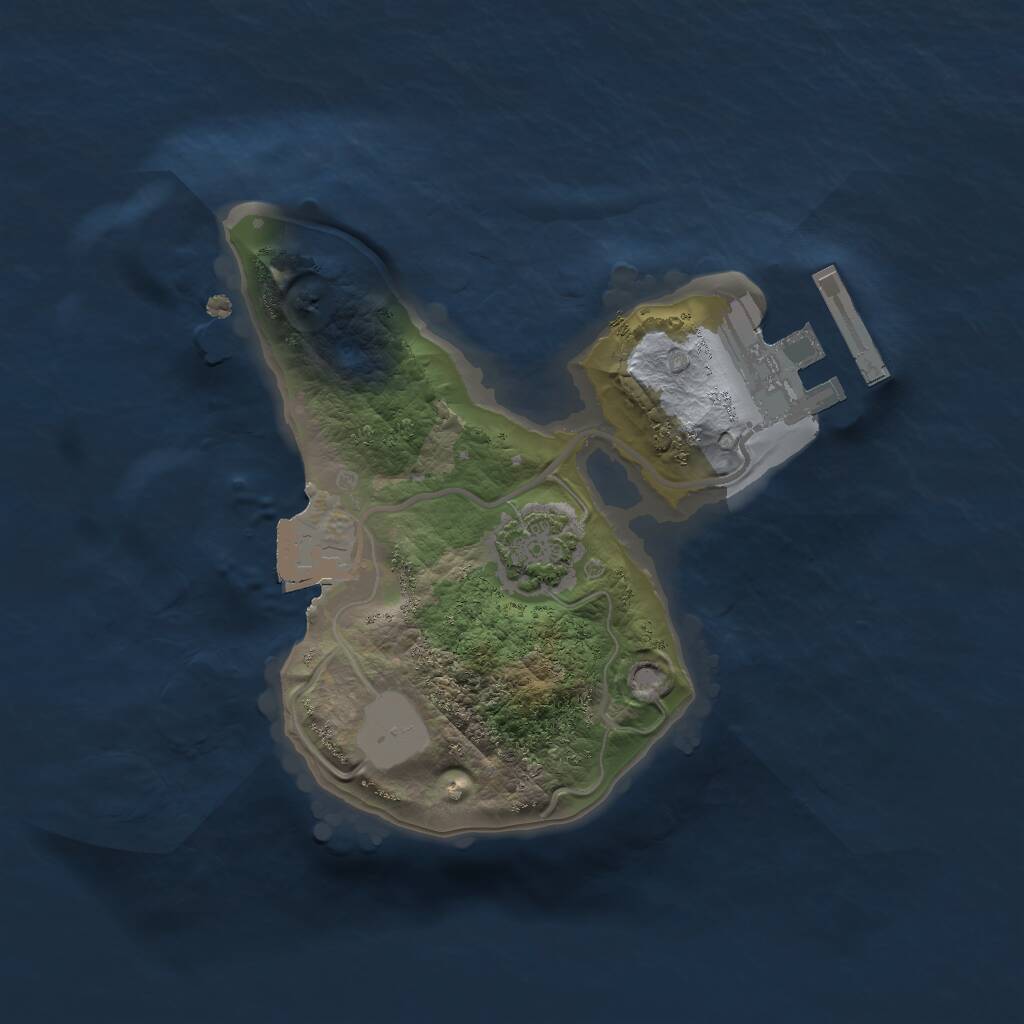 Rust Map: Procedural Map, Size: 1650, Seed: 63447, 3 Monuments